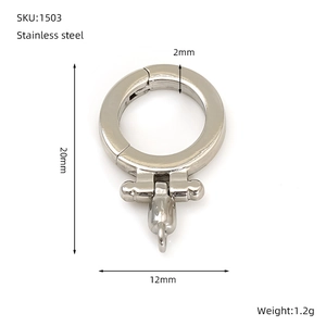 Macro shot of 18K gold plated stainless steel swivel clasp for DIY jewelry making