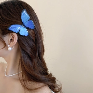 Butterfly Flower Hair Clips Alloy Resin Fabric Sweet Side Pins Duckbill Clamps Hairpins Accessories For Women Girls