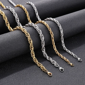 Polished stainless steel snake chain bracelets in gold and silver with lobster clasps