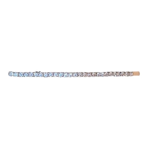 Sparkling silver tennis bracelet with cubic zirconia in four-piece set for women