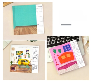 Detail of DIY 3D interior design PET stickers for planners and scrapbook decoration