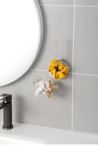 L-shaped wall-mounted crystal hooks for headband and hair accessory storage organizers
