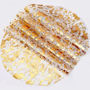 Elegant gold and silver foil mesh table runner for festive wedding and Christmas decor