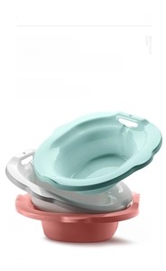 Bassins de siège en vert menthe, ivoire et rose corail pour utilisation sur toilettes