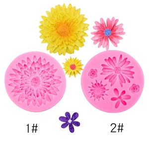 Stampo In Silicone Margherita Girasole Rosa DIY Decorazione Torta Fondant Sapone Candela Strumento Panificazione