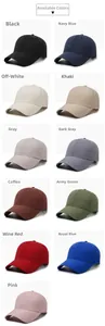 Detailed grid showing eleven colors of classic twill cotton six-panel baseball caps
