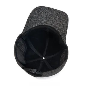 Internal view of men's winter baseball cap with ear flaps and quilted thermal lining