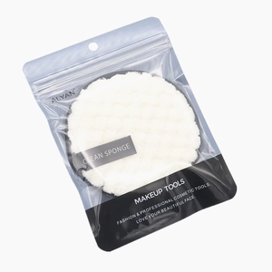 ALYAN white pineapple pattern makeup remover puff in professional clear packaging