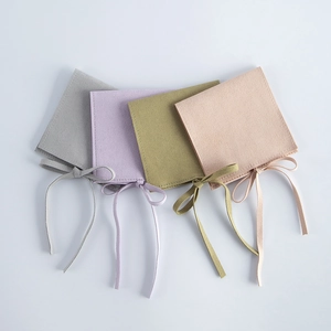 Weiche Samt Schmuckbeutel mit Schleife, elegante Stofftaschen für kleine Accessoires neu.