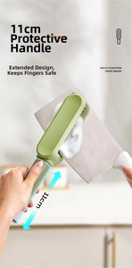 Dual-sided kitchen knife cleaning brush with an 11cm ergonomic safety handle