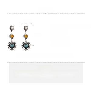 Tabella taglie dettagliata per orecchini vintage a fiore con perle e strass