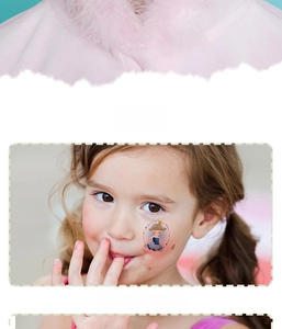 Waterproof temporary facial tattoo stickers for kids featuring cute princess and crown designs