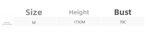 Size chart showing model measurements for the V-neck puff sleeve printed mini dress