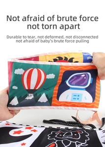 Detail of durable baby soft book showing tear-resistant fabric and high-quality stitching