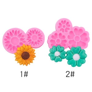 Blumen Silikonformen Flexible Sonnenblume Gänseblümchen Formen Für Tortendeko DIY Schokolade Kerzen Seife Harz Handwerk