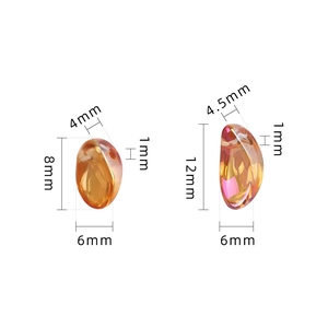 Amber crescent crystal pendants in two sizes for DIY jewelry necklace and earring making