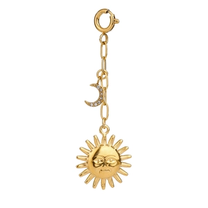 Gold stainless steel starfish bikini connector set with sparkling rhinestones for beachwear