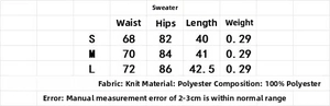 Tableau des tailles détaillé pour ensemble femme gilet et jupe en maille à carreaux S-L