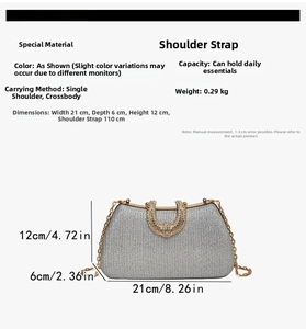 Detailed size specifications and dimensions for this stylish box-shaped shoulder bag
