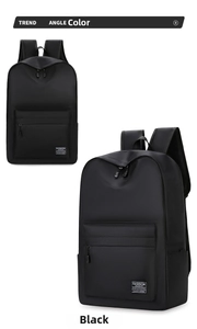 Macro shot of high-density water-resistant fabric and zippers on black laptop backpack