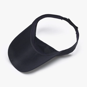 Adjustable black mesh sun visor hat for men with breathable quick-dry fabric material