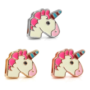 Unicorn charms in silver, gold, and rose gold finish for 10mm mesh strap bracelets