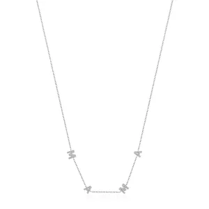 925 Sterling Silver MAMA Letter Necklace with Sparkling Zirconia for Mothers Day