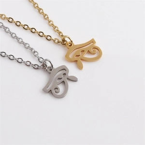 Stainless Steel Evil Eye Pendant Necklace Eye Of Horus Turkish Style O-Chain Fashion Jewelry For Men Women