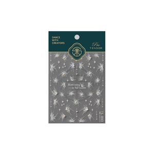 3D butterfly nail art stickers with laser holographic wings and micro pearls TL-093