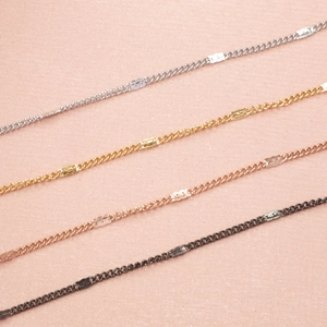Curb Chain Necklace 304 Stainless Steel Vacuum Plated 18K Gold Hip Hop Punk Minimalist Jewelry For Men Women