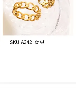 Macro detail of gold plated Cuban link chain rings against a frosted glass texture