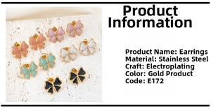 Detailed view of colorful ribbon bow earrings in five vibrant shades with gold plating