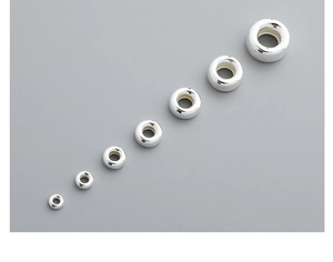 Detailed comparison of S925 sterling silver bubble beads in seven different sizes