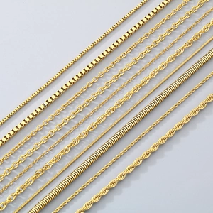 Stainless Steel Chain Only Without Pendant For Men Women Minimalist Gold Silver Plated O Box Twisted Snake Replacement Chain Jewelry