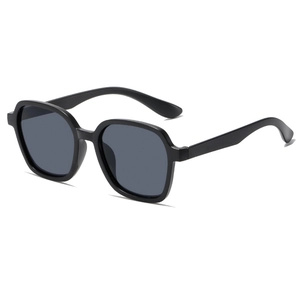 Vintage retro square kids sunglasses in black frame with UV protection for boys and girls