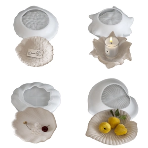 Silicone Mold Petal Leaf Tray DIY Resin Casting Plaster Dish Jewelry Storage Home Decor Organic Shape