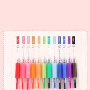 11-color retractable gel pen set with anti-slip grip and vibrant quick-dry ink strokes