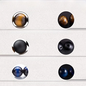 Quality comparison of tiger eye and matte agate beads showing smooth finish and precision holes