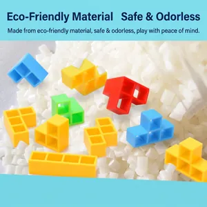 Colorful balancing blocks puzzle game made of eco-friendly plastic for kids to stack