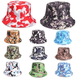 Chapeau Bob Réversible Polyester Camouflage Impression Numérique Protection Solaire Extérieur Pêche Randonnée Unisexe Adulte