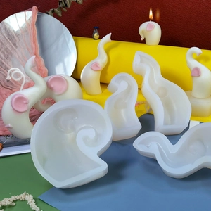 3D elephant silicone molds for DIY scented candles and handmade soap crafts