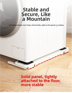 Adjustable appliance base with lever handle for washing machines and refrigerators