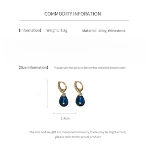 Spécifications des boucles d'oreilles rétro françaises de 3 cm de long et 5,8 g