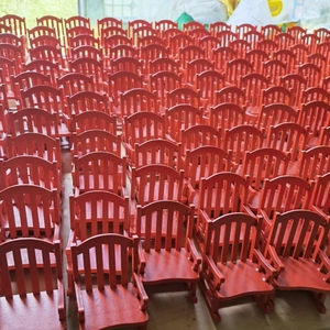 Bulk miniature red wooden rocking chairs for Christmas home and desktop decoration