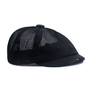 Classic black mesh sun hat with breathable fabric design for summer outdoor casual wear