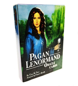 Front view of Pagan Lenormand Oracle Cards box with artwork by Franco Rivolli