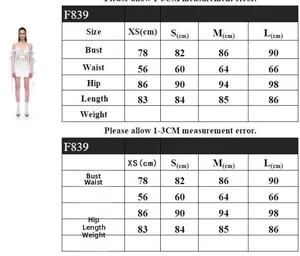 Detailed size chart for lace backless dress with chest, waist, and hip measurements