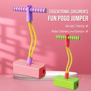 Foam Pogo Jumper For Kids Squeaky Sound LED Flash NBR Rubber Sport Fitness Toy Indoor Outdoor Sensory Training For Toddlers