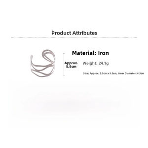 Detailed specs of hollow leaf silver iron cuff bracelet showing weight and dimensions