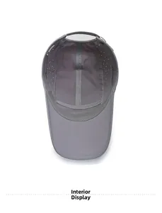 Inside view of sun hat showing breathable laser-cut holes and moisture-wicking sweatband